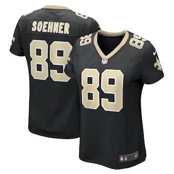 womens nike dylan soehner black new orleans saints game jer